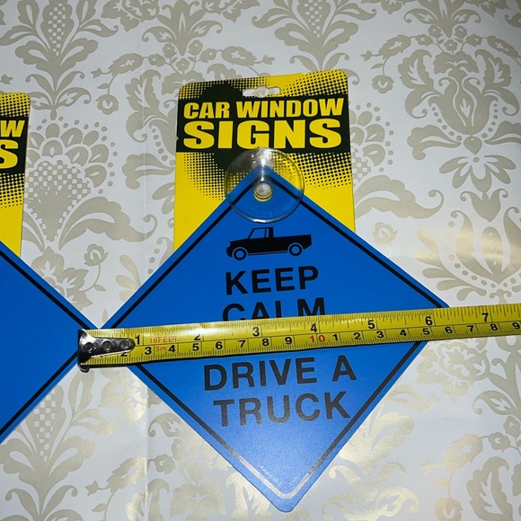 New Set of 2 “Keep Calm And Drive A Truck” Car Window Signs - Picture 4 of 4